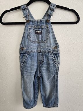 OshKosh B'gosh Light Blue Denim Overallsze 12 Months